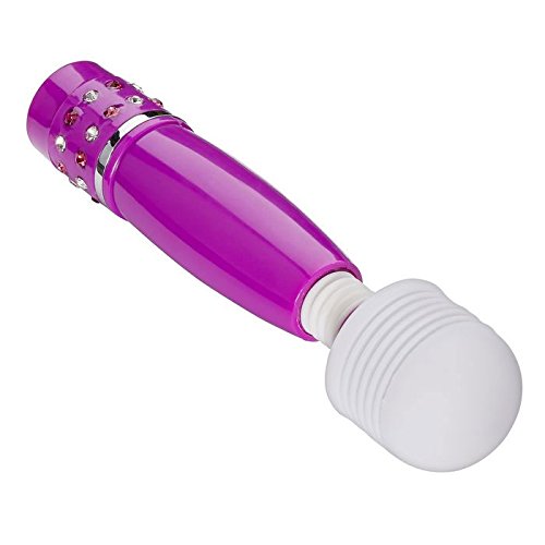 Cloud 9 Novelties Mini Wand With Silicone Flexible Head And Jewels Purple