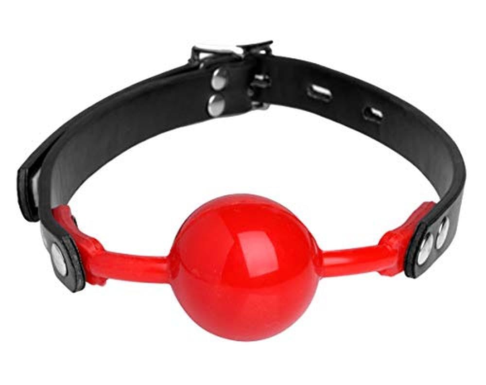 Master Series The Hush Gag Silicone Comfort Ball Gag, Red (Ad685)