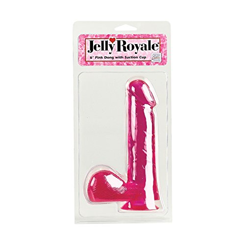 Calexotics Jelly Royale Dong Dildo Sex Toy With Suction Cup - Pink, 6''