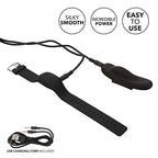 Calexotics Lock N Play Wristband Remote Panty Teaser- Waterproof Silicone Sex Toys For Couples - 12 Vibe Function Adult Remote Vibe Massager - Black, 1Count