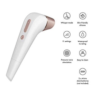 Satisfyer Number Two Airpulse Clitoris Stimulator  Noncontact Clitoral Sucking Pressurewave Technology  Waterproof
