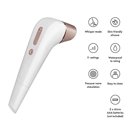 Satisfyer Number Two Airpulse Clitoris Stimulator  Noncontact Clitoral Sucking Pressurewave Technology  Waterproof
