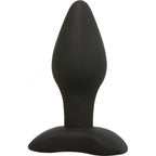 Velvet Plush Silicone Teaser Butt Plug, Small, 3.5 Inch, Black