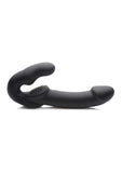 Strap U Evoke Rechargeable Vibrating Silicone Strapless Strap On, Black