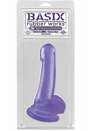 Pipedream Basix 8-Inch Suction Cup Dong, Purple