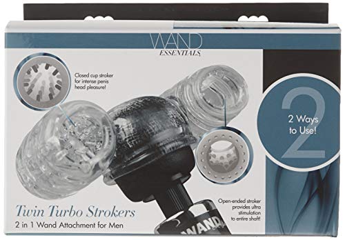 Wand Essentials Twin Turbo Strokers 2 In 1 Attachment