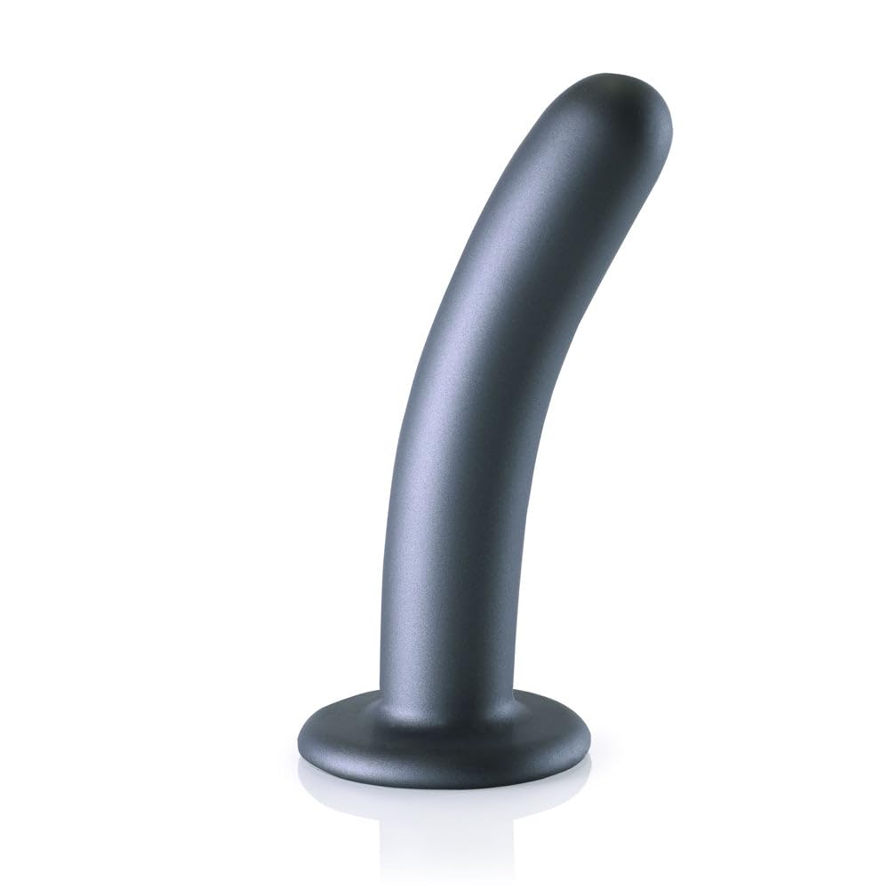 Ouch! Smooth G-Spot Dildo-Gun Metal 6''
