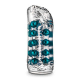 Blush M For Men Super Stroker - Soft Clear Realistic Masturbator - 4 Rows Of Massaging Pleasure Beads - Open Ended For Easy Cleaning And Warms To The Touch - Solo Or Couples Play - Sex Toy For Men