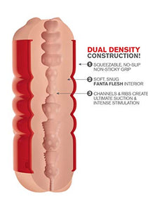 Pipedream Extreme Toyz Tight Grip Mouth And Ass Masturbator, Red, 1 Pound