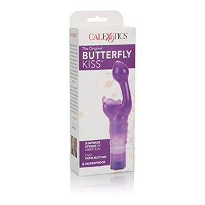 Calexotics Original Butterfly Kiss Vibrator - Multi-Speed Waterproof Vibe - Adult Sex Toys For Couples - Clitoral G Spot Massager - Purple