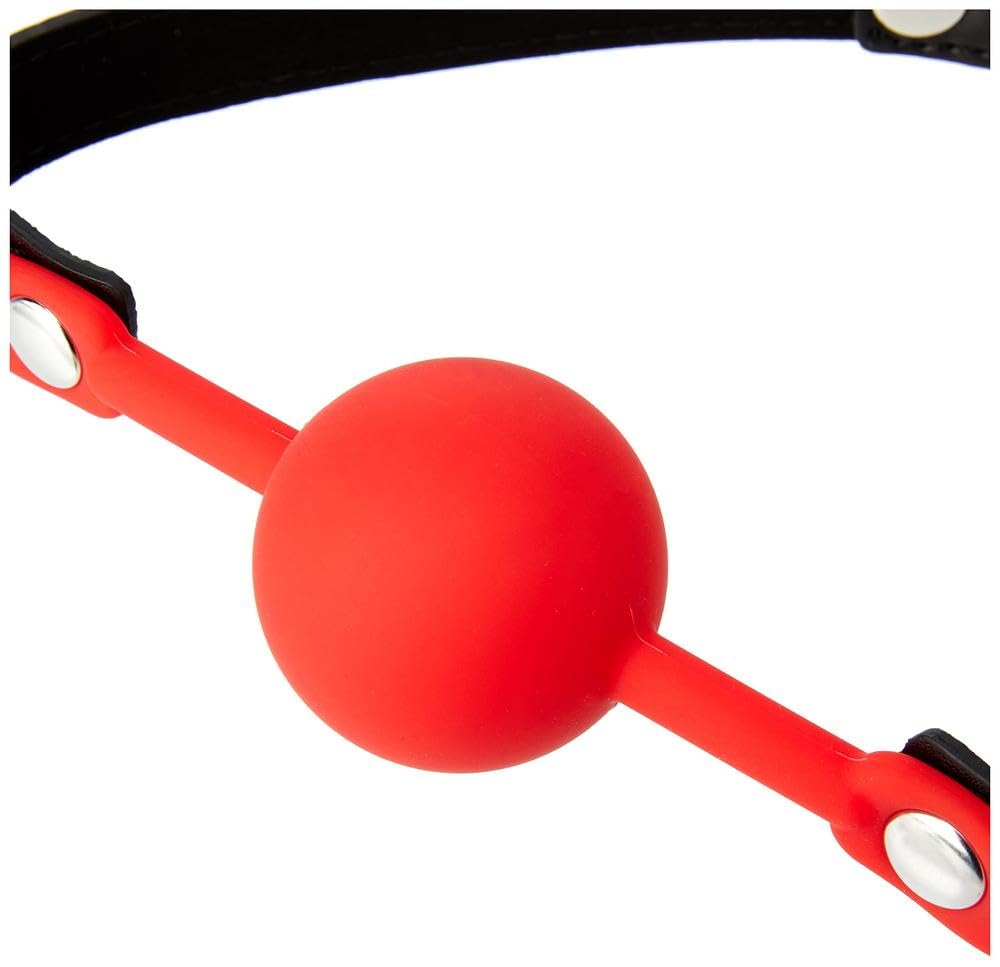 Master Series The Hush Gag Silicone Comfort Ball Gag, Red (Ad685)