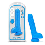 Neo Dual Density Dildo 9In Neon Blue