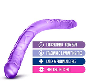 B Yours - 16In Double Dildo - Purple