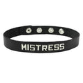 Spartacus Wordband Collar Mistress, Black