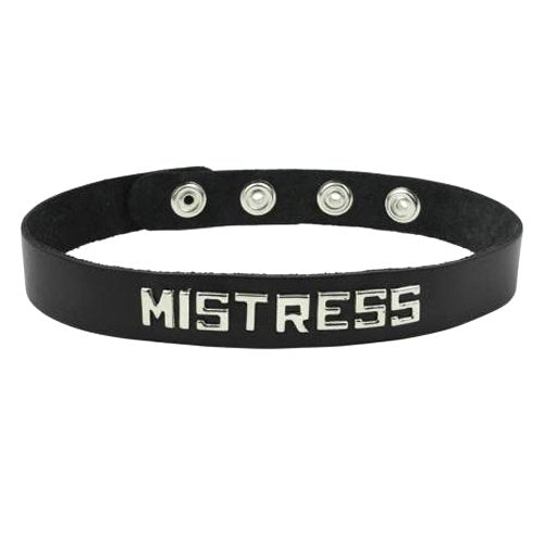 Spartacus Wordband Collar Mistress, Black