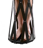 Hanging Rubber Strap Cage - Black