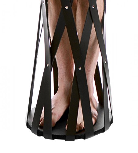Hanging Rubber Strap Cage - Black