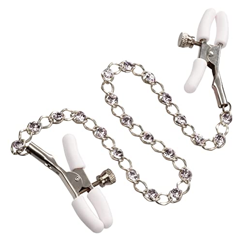 Calexotics Exotics Novelties Nipple Play Crystal Chain Nipple Clamps Se-2617-05-2 Black 1 Count