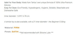 Tantus Csling  100 Ultrapremium Silicone Cockpenis Ring Adjustable Band Prostate Massager Sexadult Toys For Men Couples  Bl