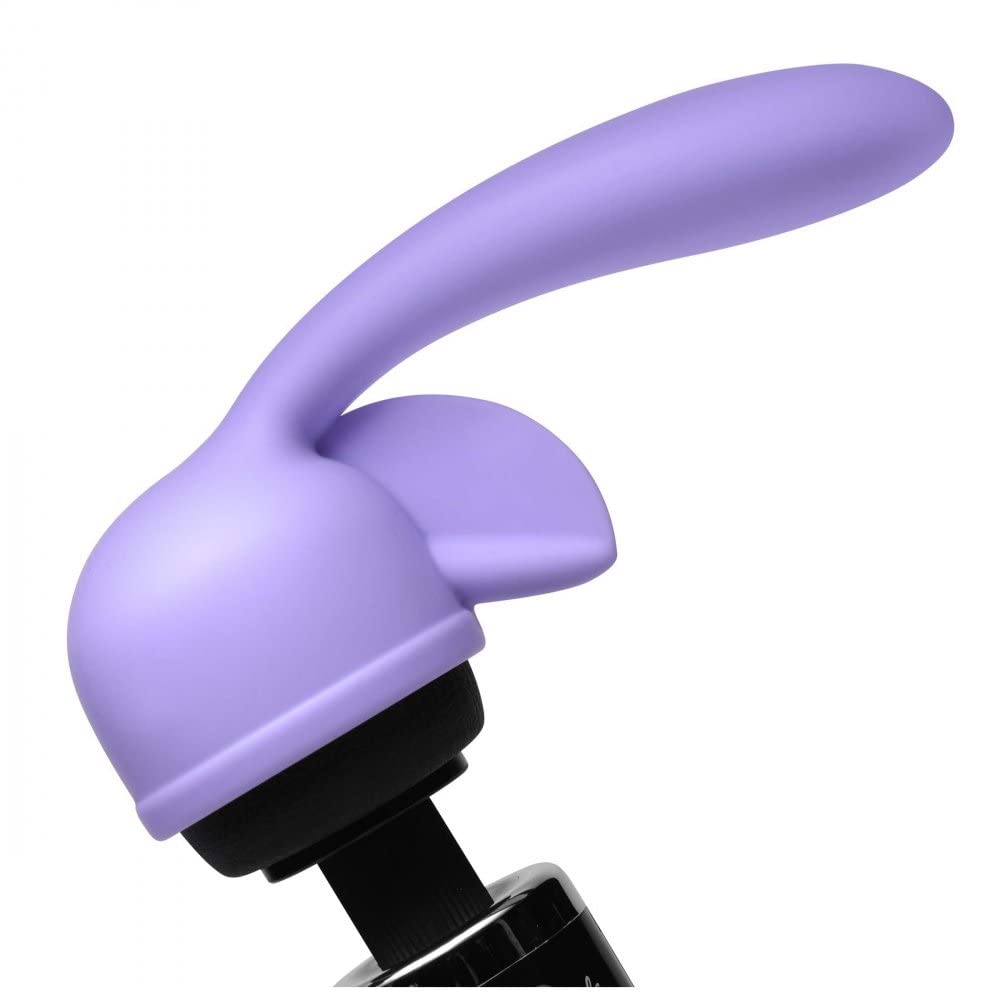 Wand Essentials Fluttering Kiss Dual Stimulation Silicone Wand Massager Attachment, Purple (Ad440)