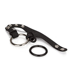Calexotics Colt Ball Spreader Set     Silicone Male Enhancement Ring With Support Band     Sex Toys For Men     Black