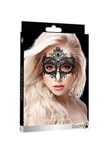 Ouch! Queen Black Lace Mask  - Black