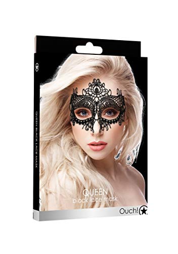 Ouch! Queen Black Lace Mask  - Black
