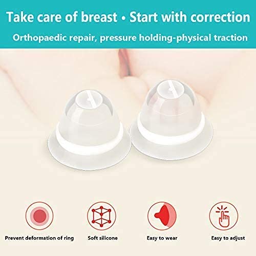 Nipple Corrector For Inverted, Flat And Shy Nipple, Can Be Used For Breastfeeding Or Women, Softly Wear Day And Night(1 Pair With Travel Case)