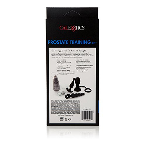 Calexotics His Prostate Training Kit - Vibrator Egg Bullet With Anal Pleasure Probes - Adult Fetish Beads Sex Toy For Couples - Male Enhancement Ring - Black