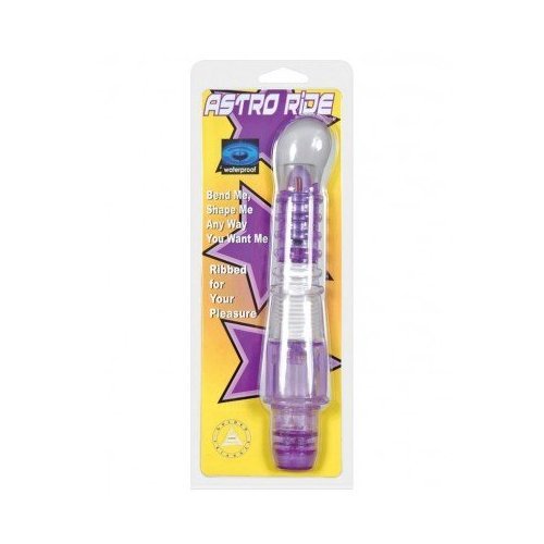 Golden Triangle Astro Ride Waterproof Bendable Vibrator, Lavender