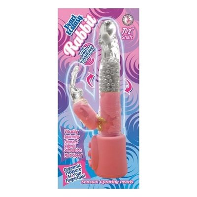 Nasstoys Pearl Ecstasy Rabbit Vibrator, Pink, 7.5 Inch