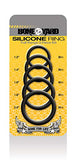 Boneyard Silicone Cock Ring Set 5 Pcs Kit - Black
