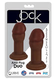 Curve Novelties Jock Anal Plug Duo Chocolate Brown 2 Beige Butt Plugs