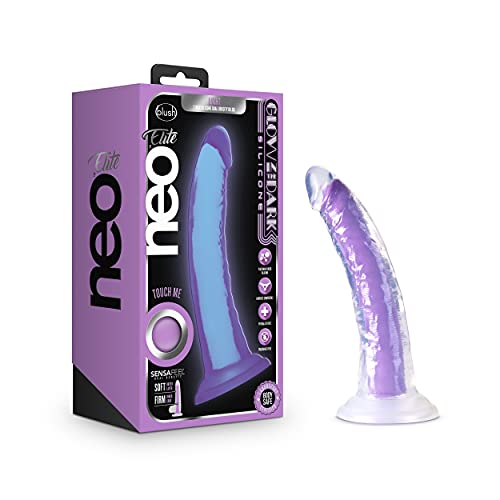 Neo Elite Light 7&quot;   Dildo Neon Purple
