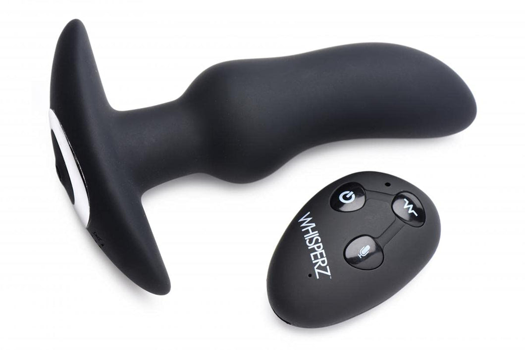 (D) Whisperz Voice Activated Vibrating Prostate Plug W/ Remote