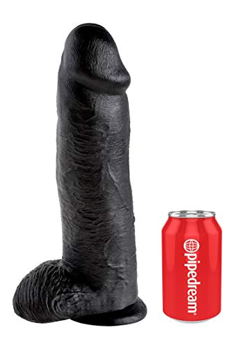 King Cock 12 Inch Cock With Balls - Black