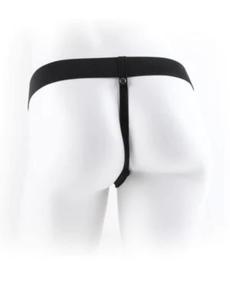 Ff 11In Vibrating Hollow Strap-On Flesh
