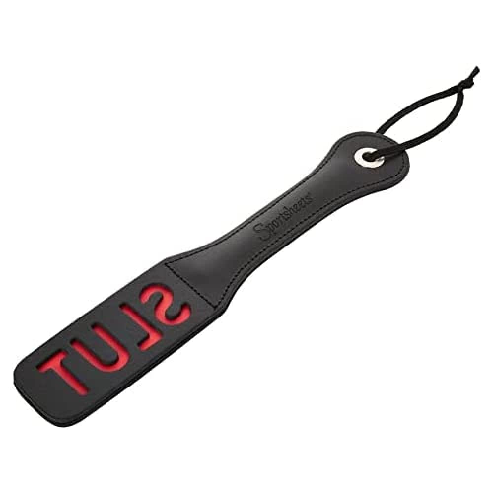 Sportsheets 12 Leather Impression Paddle, Slut