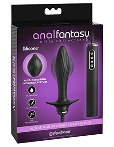 Anal Fantasy Elite Auto-Throb Inflatable Vibrating Plug - Black