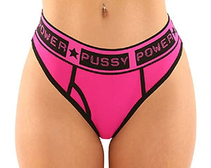 Vibe Pussy Powerbrief&Thong S/M Bk/Pin