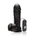 Si Novelties Thick Cock with Balls  Egg and Suction  Black  8 Inch  2688 Ounce