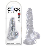 King Cock Clear 4In Cock With Balls