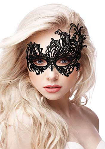 Ouch! Royal Black Lace Mask  - Black