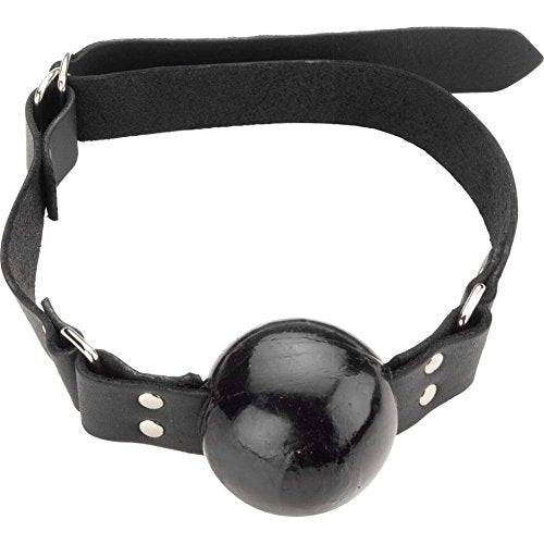Spartacus Large Ball Gag With D-Ring, Black, 2 Inch