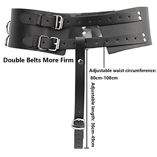 Vibrator Leather Constrained Forced Strap - Electric Leather Waistband Harness Fixed Tie Belt Harness Vibrator Holder(Wand Or Vibrator Not Included)
