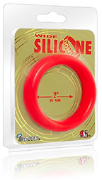 Si Wide Silicone Donut Red 2In