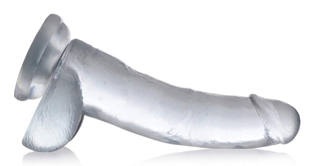 Jock C-Thru 8In Clear Dildo W/ Balls Tpe