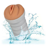 Ribbed Gripper Tight Pussy Brown