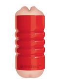Pipedream Extreme Toyz Tight Grip Mouth and Ass Masturbator, Red, 1 Pound