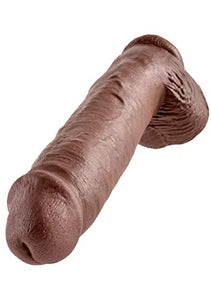 King Cock - 11In Cock W/ Balls Brown